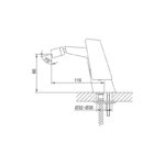 Grifo de bidé Atrio GME croquis 1