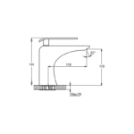 Grifo de lavabo Zio GME croquis 2