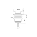 Válvula click-clack latón de Imex croquis 11