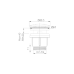 Válvula de lavabo click clack PVC Imex croquis 5