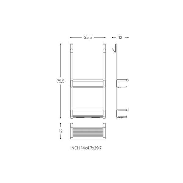 Jabonera para ducha Architect S+ Cosmic croquis 4