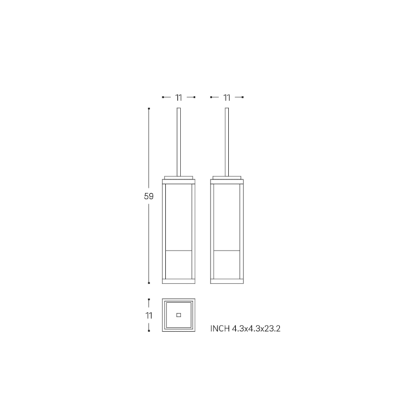 Escobillero de baño The Grid Cosmic croquis 4