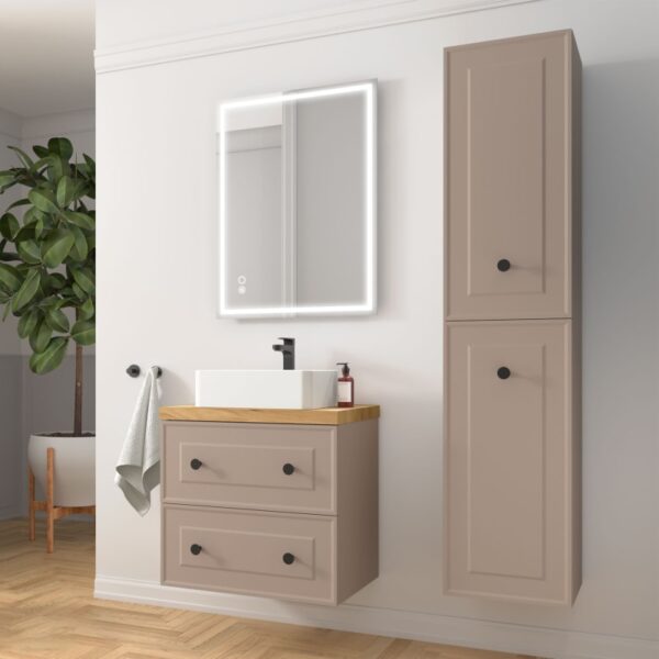 Mueble de baño con encimera de madera Renoir vintage Salgar ambiente 12