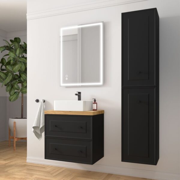 Mueble de baño con encimera de madera Renoir vintage clásico Salgar ambiente 9