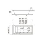 Bañera hidromasaje Ayora 1 Hidronatur croquis 3