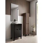 Conjunto mueble de baño fondo reducido 35.5 cm con lavabo sobre encimera Midi Visobath principal 2