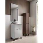 Conjunto mueble de baño fondo reducido 35.5 cm con lavabo sobre encimera Midi Visobath principal 3