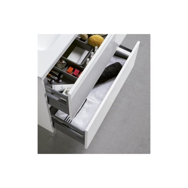 Conjunto mueble de baño con lavabo sobre encimera Deco Lux Sanchís detalle 5