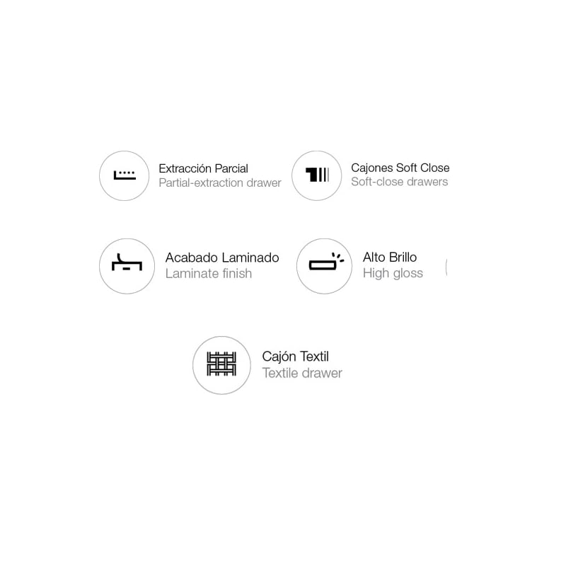 Mueble de baño con encimera Hidrófuga Box Viso Bath opción 4