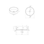 Lavabo sobre encimera Colors Visobath croquis 10