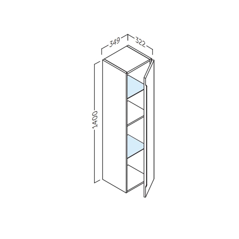 Columna de baño Cenit Coycama croquis 4