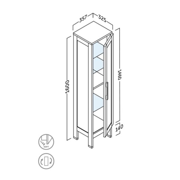 Columna de baño Toscana Coycama croquis 7