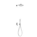 Pack grifo de lavabo + conjunto de ducha empotrado Loft Tres detalle 2