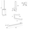 Conjunto de accesorios de baño Yass Manillons Torrent croquis 6