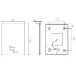 Espejo de baño con luz LED Italia Ledimex croquis 9