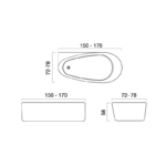 Bañera hidromasaje Altea de Hidronatur croquis 1