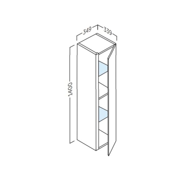Columna de baño Lambda frente liso Coycama croquis 17
