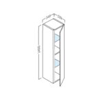 Columna de baño Lambda frente textura dune Coycama croquis 16