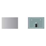 Espejo de baño con luz LED Suecia Ledimex croquis 10