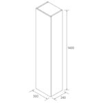 Columnas de baño Bequia Salgar croquis 13