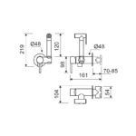 Ducha higiénica para inodoro Rock Lluvibath croquis 1