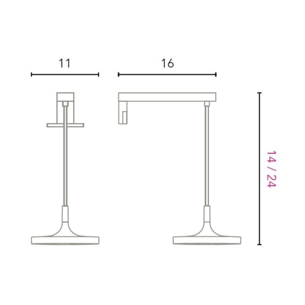 Aplique de luz LED Sunna Royo croquis 2