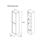 Columna de baño Noja Salgar croquis 10