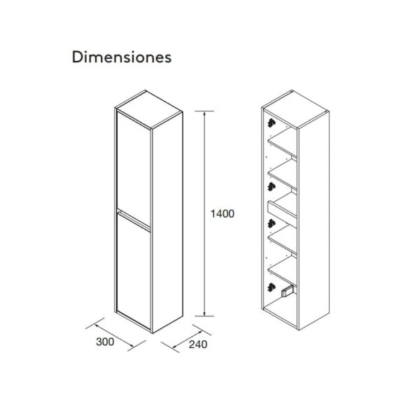 Columna de baño Noja Salgar croquis 10