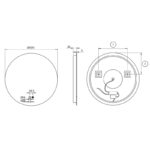 Espejo de baño con luz LED Lisboa Ledimex croquis 12