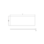 Tapa para mueble Ambar Coycama croquis 2