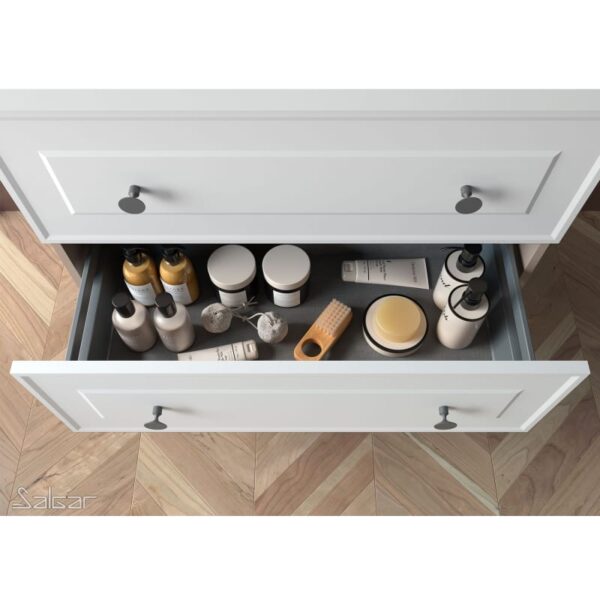 Mueble de baño con encimera de madera Renoir vintage clásico Salgar detalle 4