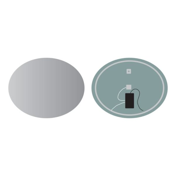 Espejo de baño con luz LED Oval Ledimex croquis 7