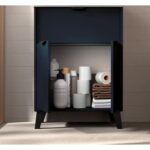 Conjunto mueble de baño fondo reducido 35.5 cm con lavabo sobre encimera Midi Visobath detalle 9