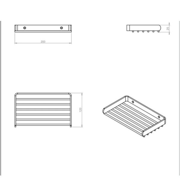 Estante para ducha Architect Cosmic croquis 4