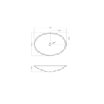 Lavabo sobre encimera Orbit Coycama croquis 19