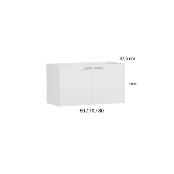 Mueble de baño fondo reducido 37,5 cm Vega Campoaras croquis 1