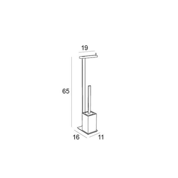 Portaescobillero auxiliar de pie Natura 1900 Manillons Torrent croquis 1