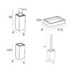 Conjunto de accesorios de baño Natura Manillons Torrent croquis 5
