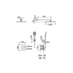 Conjunto de ducha empotrado Cies Imex croquis 8