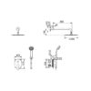 Conjunto de ducha empotrado Oslo Imex croquis 7