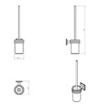 Escobillero de baño Square Duo Cosmic croquis 1