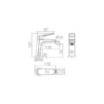 Grifo de bidé Bélgica Imex croquis 2