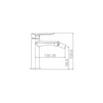 Grifo de bidé Ural Imex croquis 3