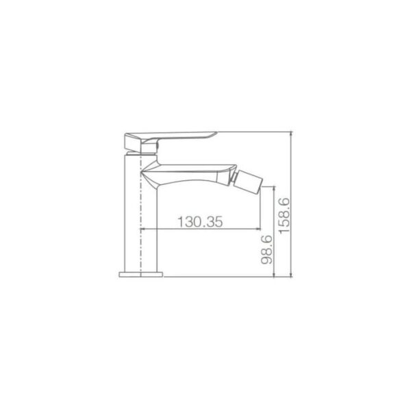 Grifo de bidé Ural Imex croquis 3