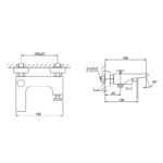 Grifos de ducha y bañera empotrado Zio GME croquis 2
