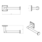 Portarrollos de baño Square Duo Cosmic croquis 4