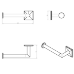 Portarrollos de baño Square Duo Cosmic croquis 2