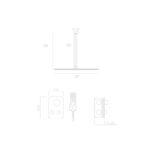 Conjunto de ducha empotrado Portugal Imex croquis 4