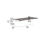 Toallero de baño con repisa Sintor Manillons Torrent croquis 1