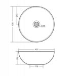 Lavabo sobre encimera Villarreal Bathco croquis 2